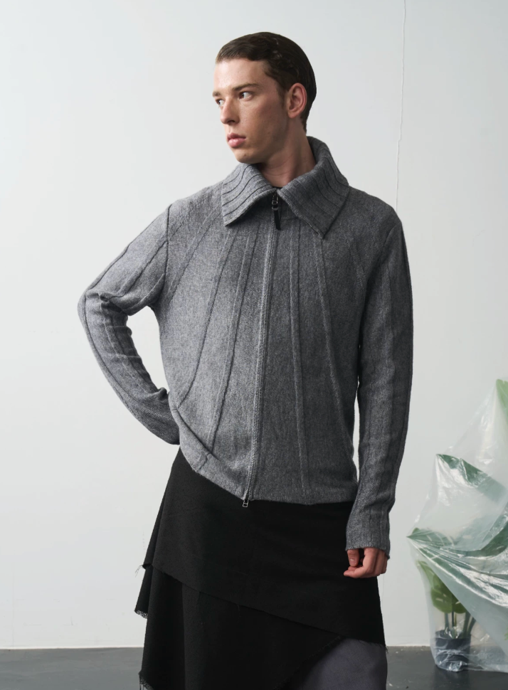 Schema Rib Knit Cardigan