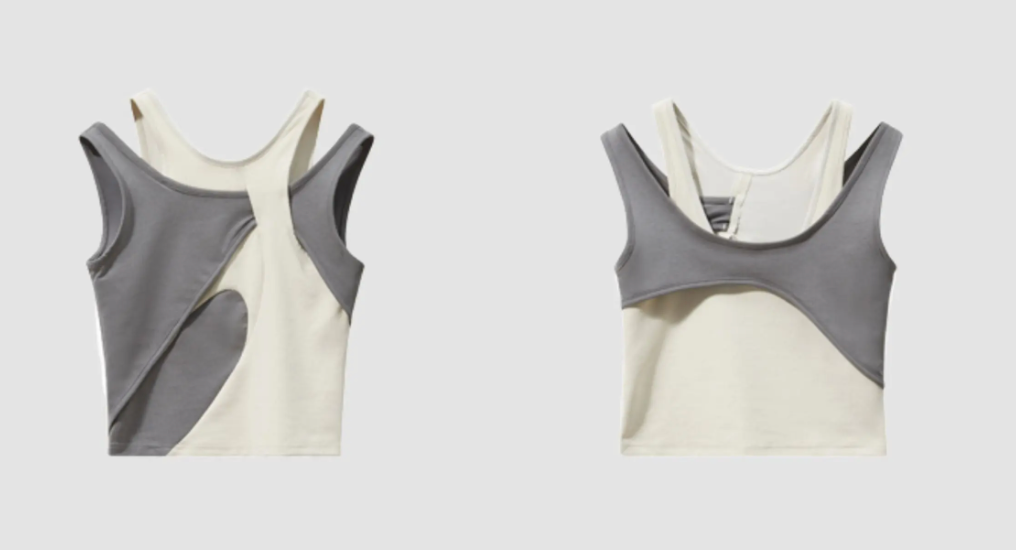 Irregular Panelled Two-Toned Tank