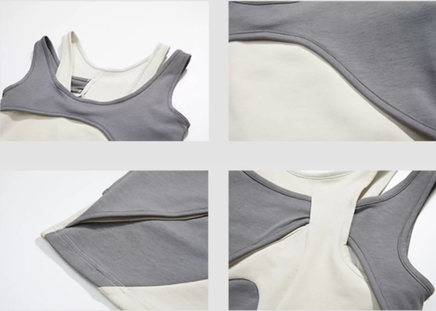 Irregular Panelled Two-Toned Tank