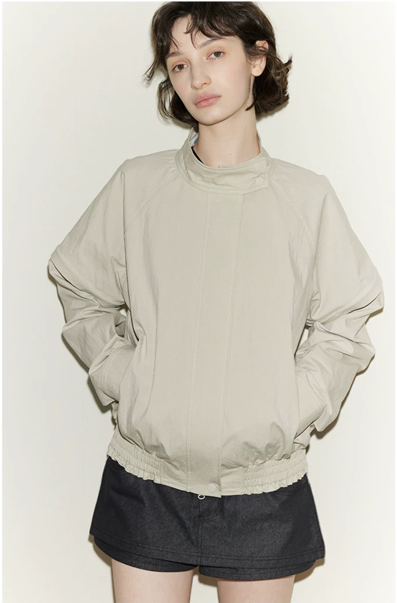 Detachable Sleeve Cropped Jacket