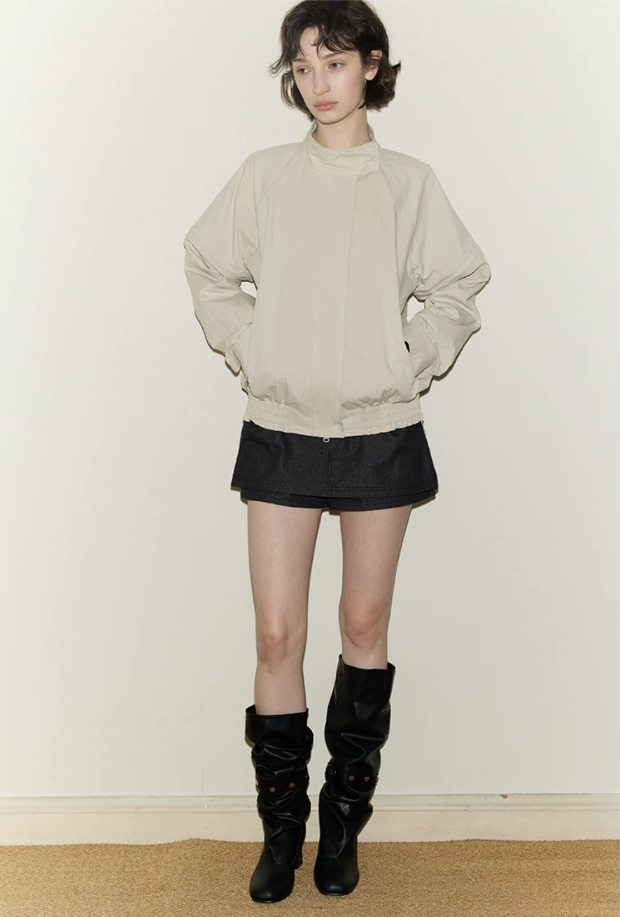 Detachable Sleeve Cropped Jacket