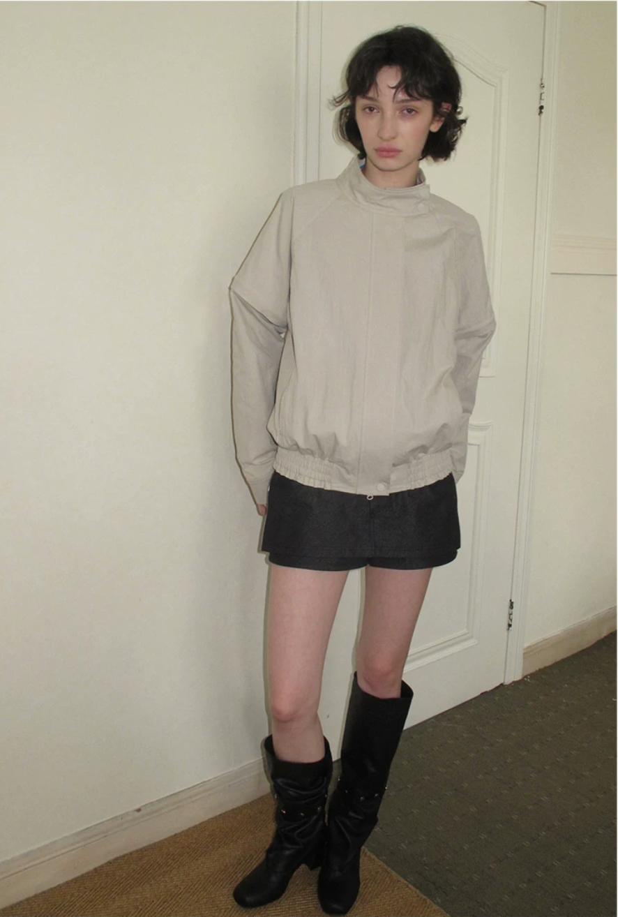 Detachable Sleeve Cropped Jacket