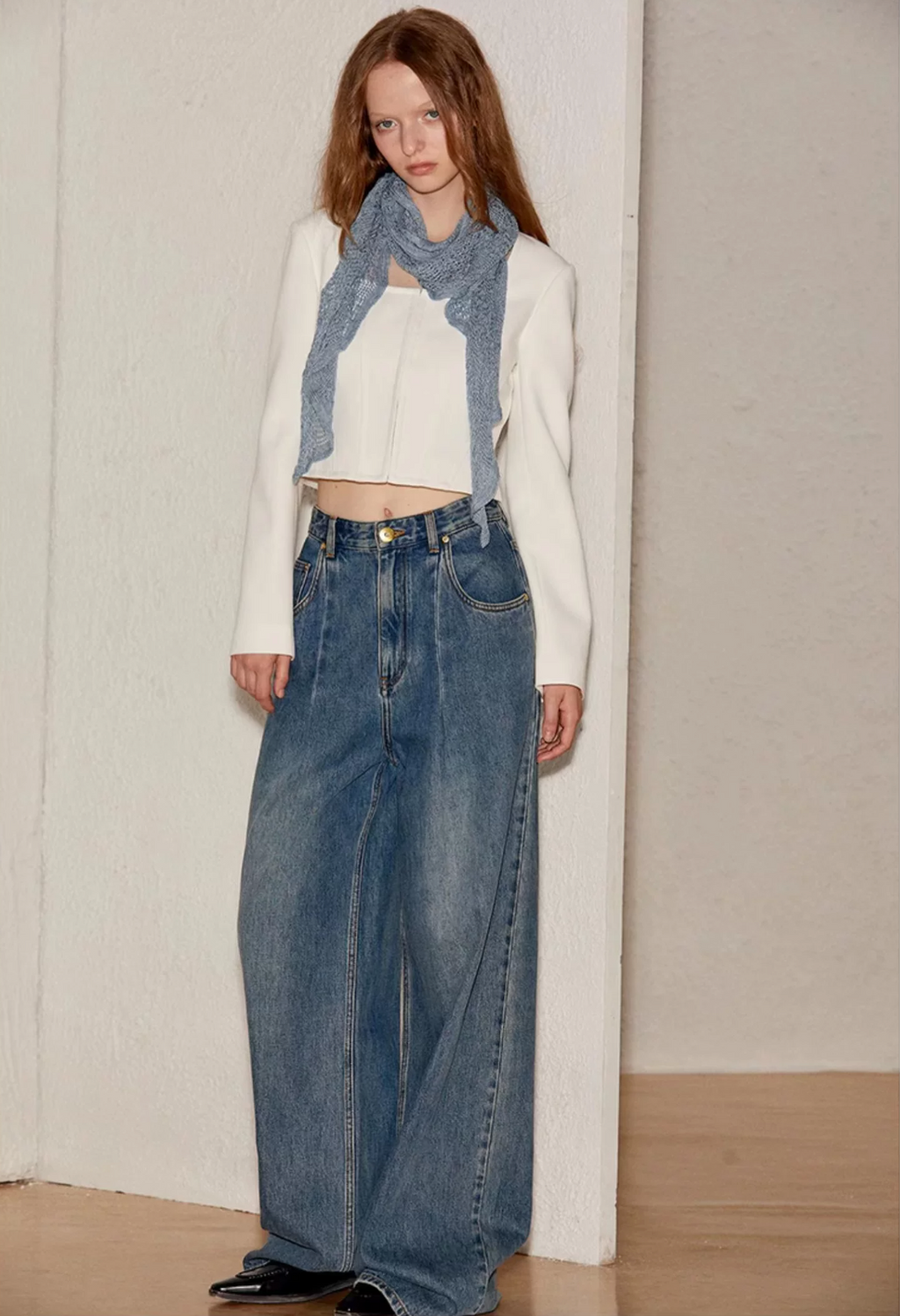 Wide Leg Structural Jeans