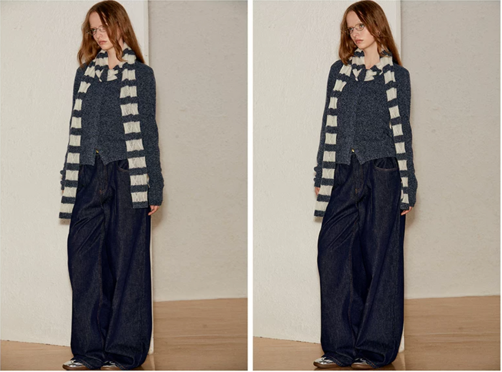 Wide Leg Structural Jeans