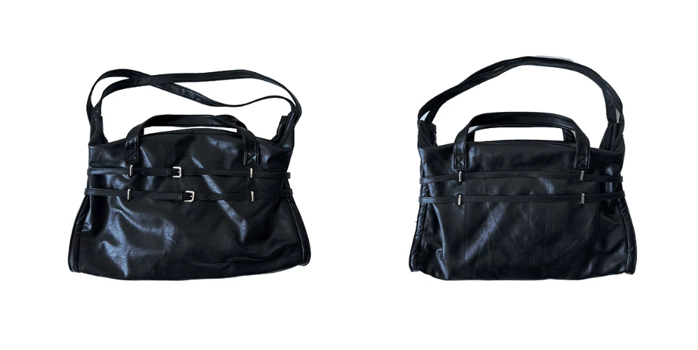 Strapped Buckle Soft-Structure Shoulder Bag