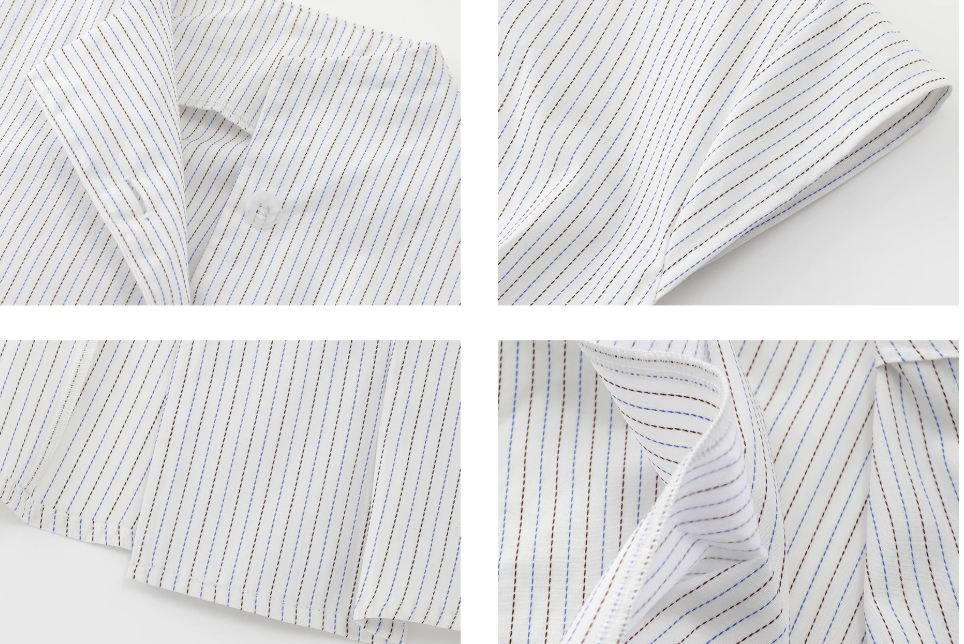 Pinstripe Stand-Collar Vest
