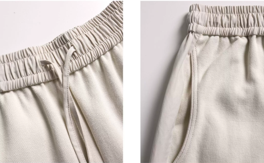 Layered Piqué Wide-Leg Trousers