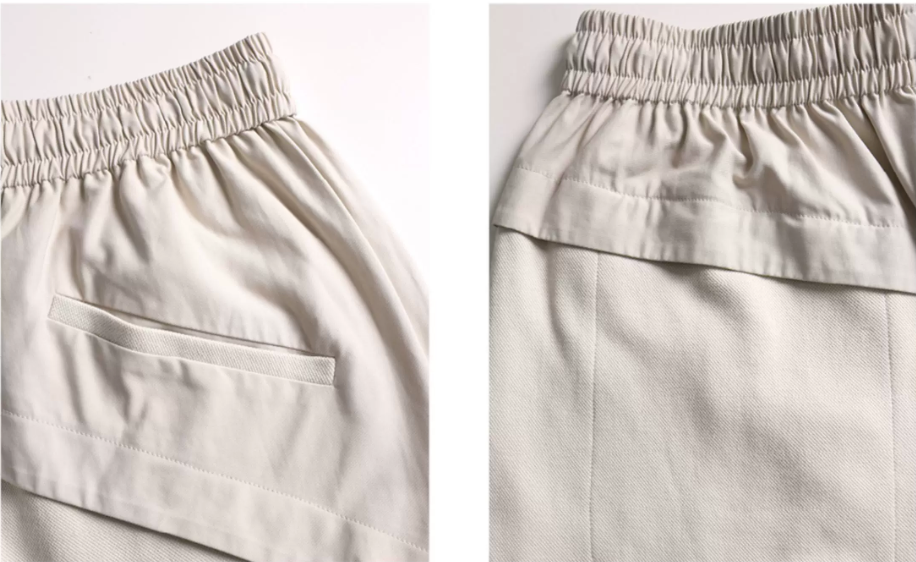 Layered Piqué Wide-Leg Trousers