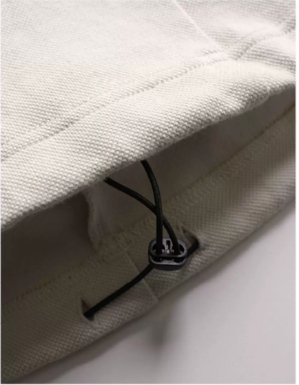 Layered Piqué Wide-Leg Trousers