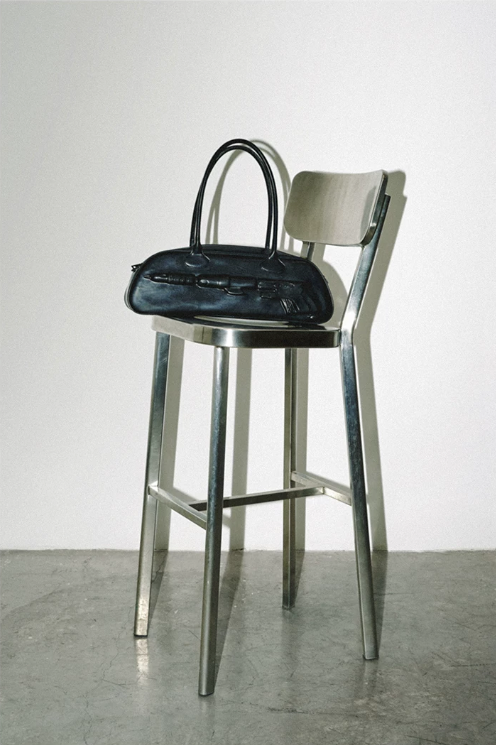 Embossed Barrel Top Handle Bag