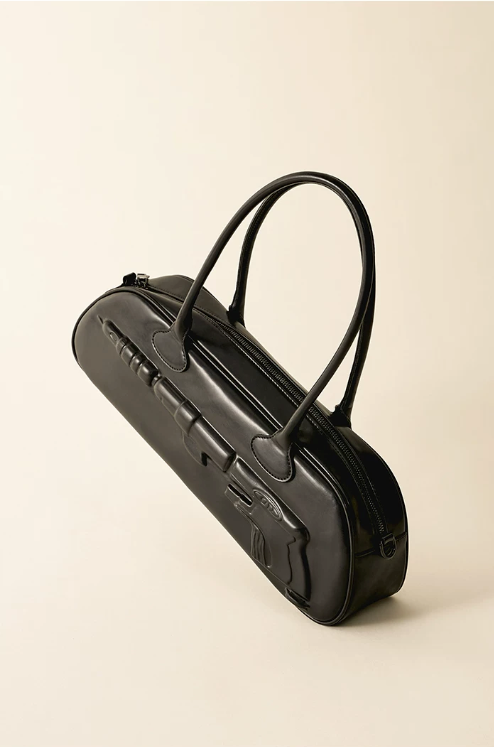 Embossed Barrel Top Handle Bag