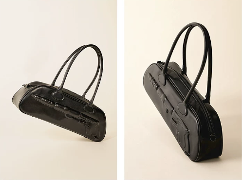 Embossed Barrel Top Handle Bag