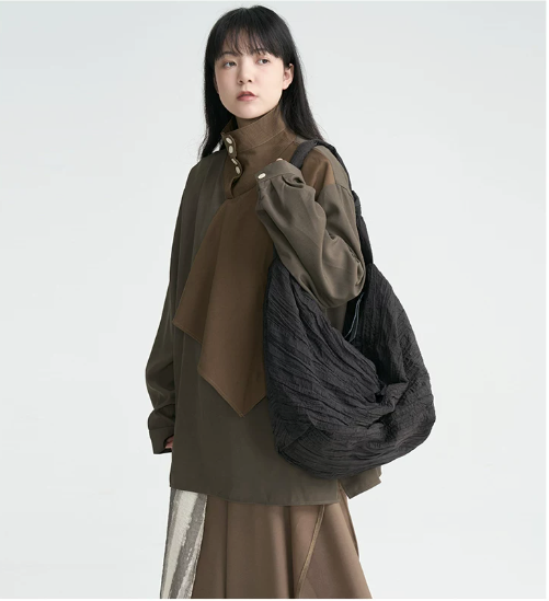 Crescent Crinkle Sling Bag