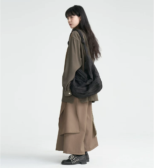 Crescent Crinkle Sling Bag