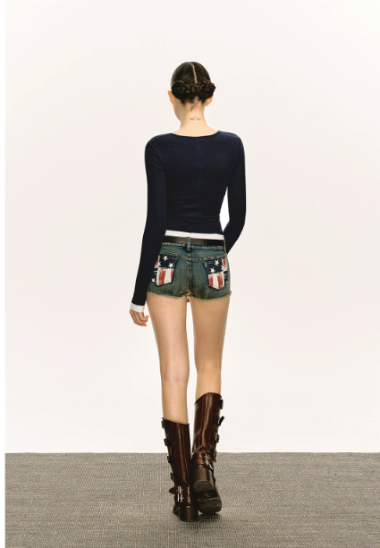 Snap Henley Long-Sleeved Knit