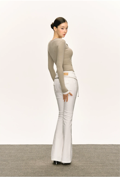 Snap Henley Long-Sleeved Knit