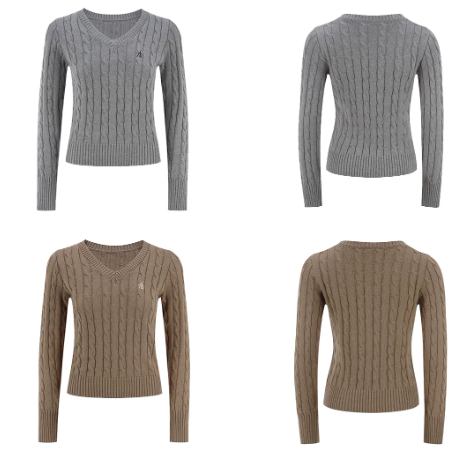 Everyday Cable V-Neck Knit