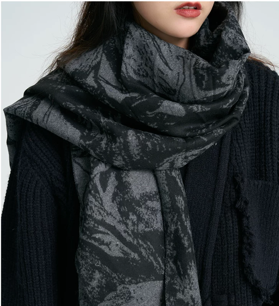 Soft Ruin Ink Wash Scarf