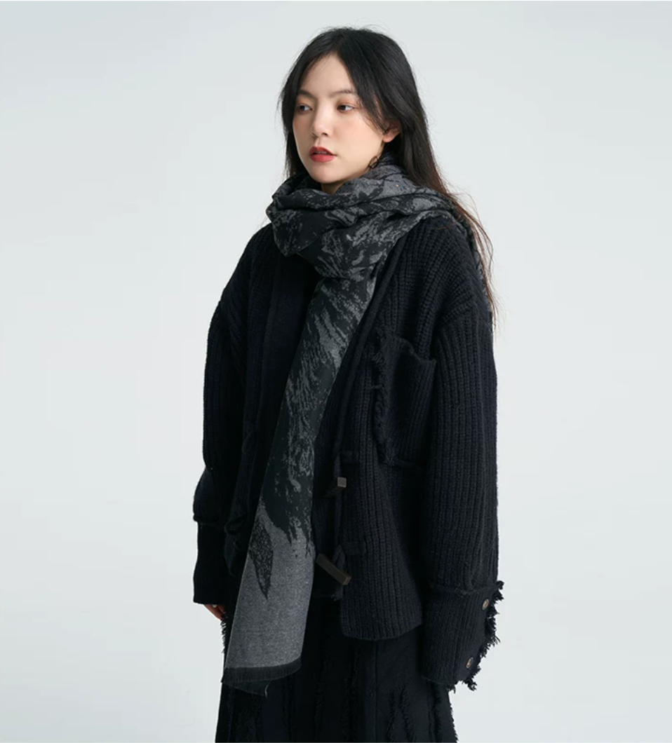 Soft Ruin Ink Wash Scarf