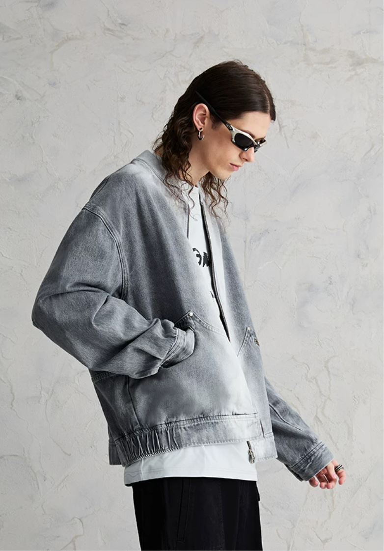 Concrete Gradient Bomber Jacket