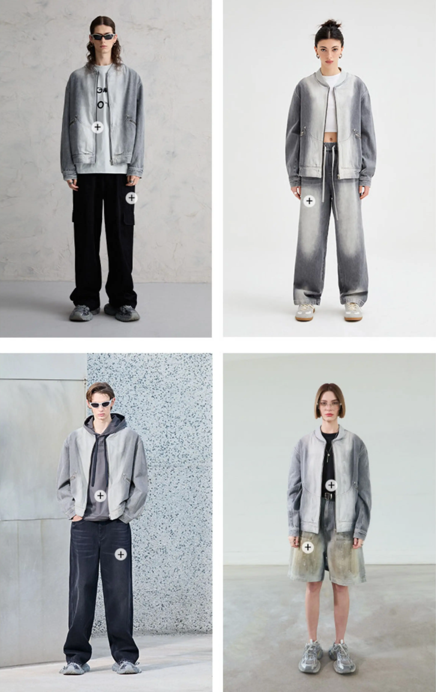 Concrete Gradient Bomber Jacket