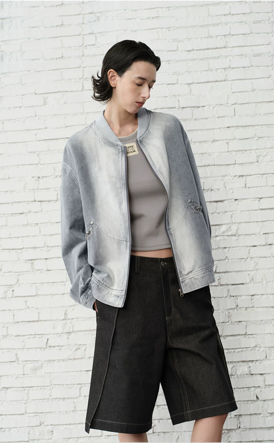 Concrete Gradient Bomber Jacket