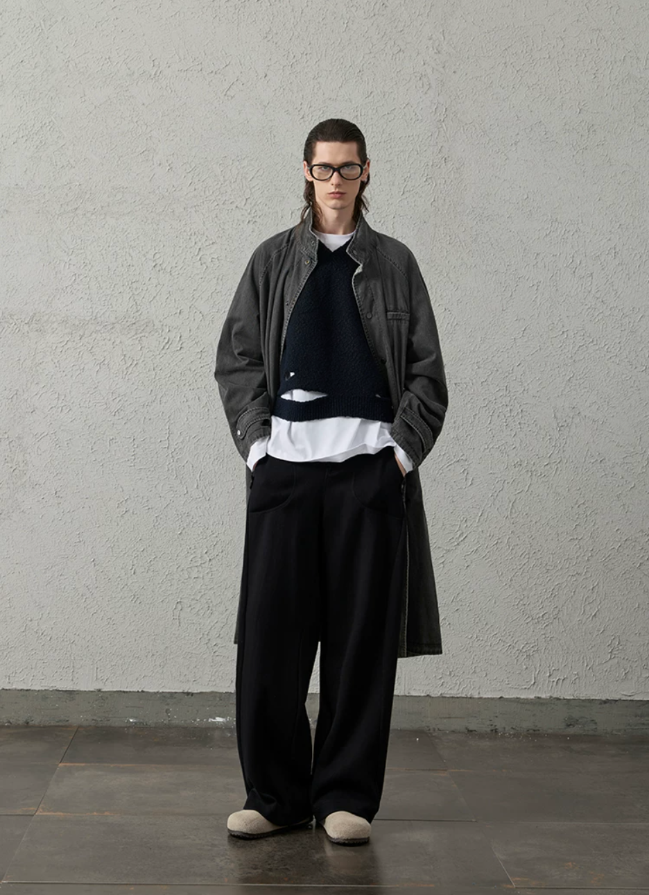 Mineral Wash Reversible Coat Jacket