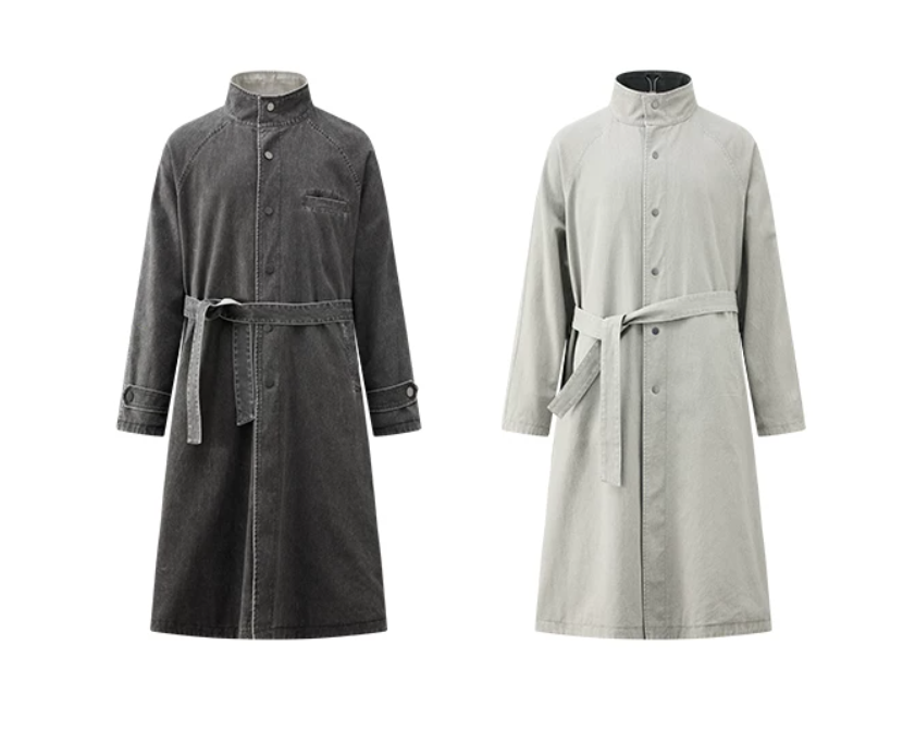 Mineral Wash Reversible Coat Jacket
