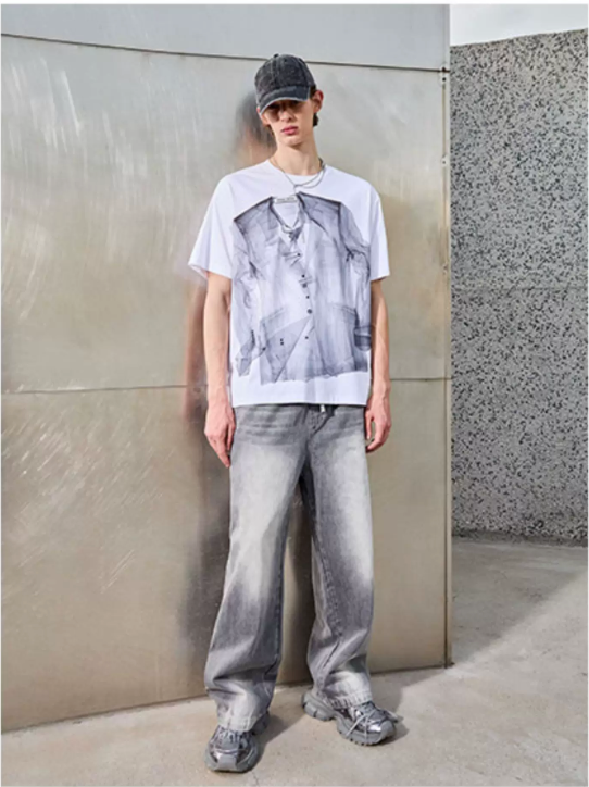 Trompe L’Oeil Print Tee