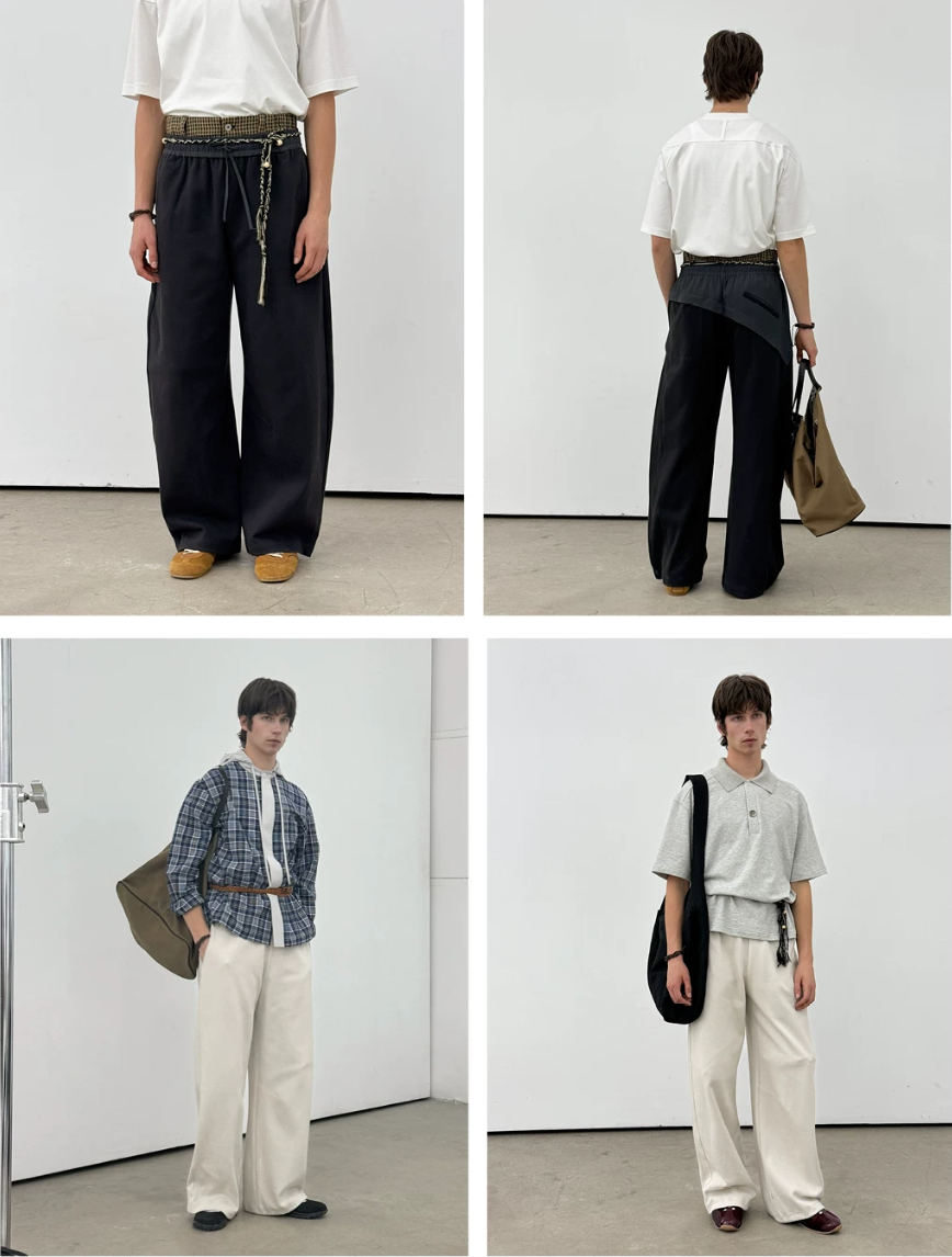 Hybrid Reconstructed Wide-Leg Sweatpants