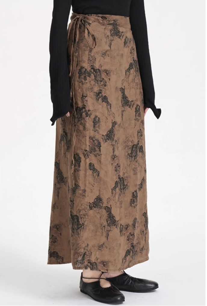 Shanshui Wrap Skirt