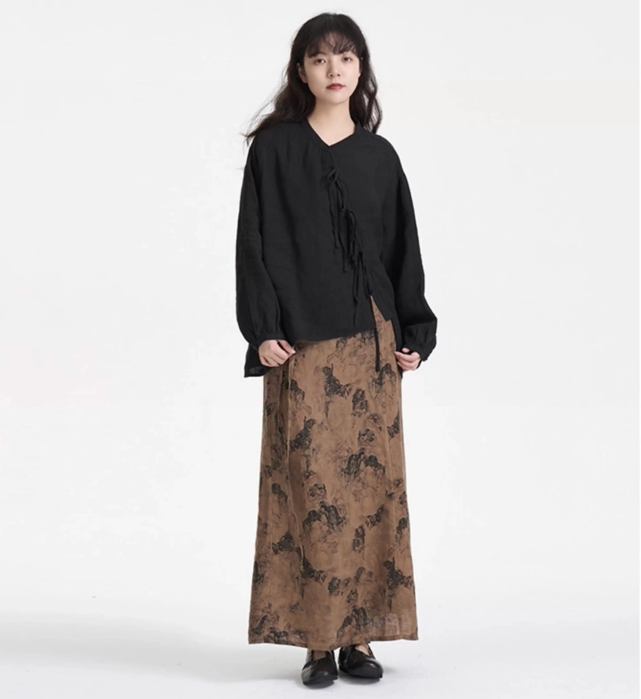 Shanshui Wrap Skirt