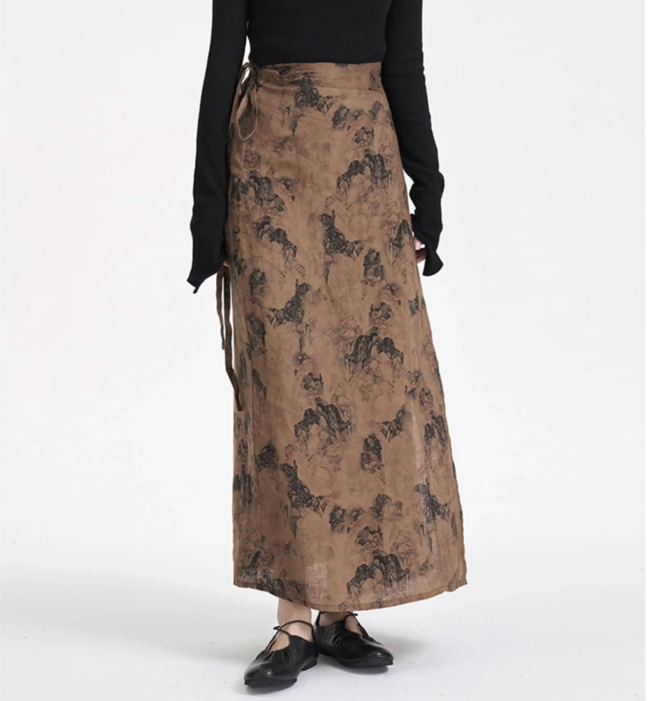 Shanshui Wrap Skirt