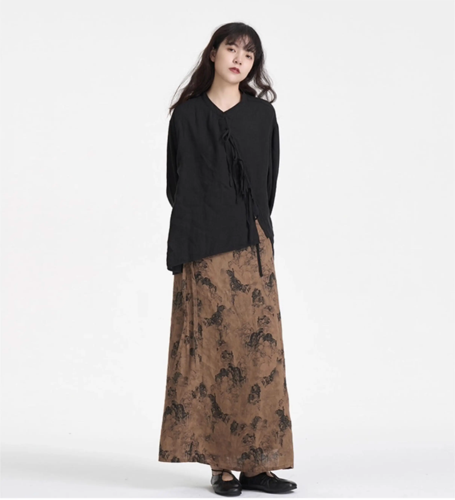 Shanshui Wrap Skirt