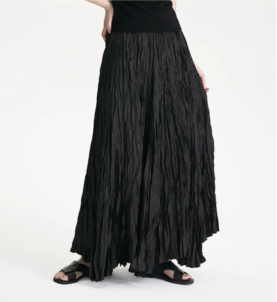 Shadow Crinkle Maxi Skirt