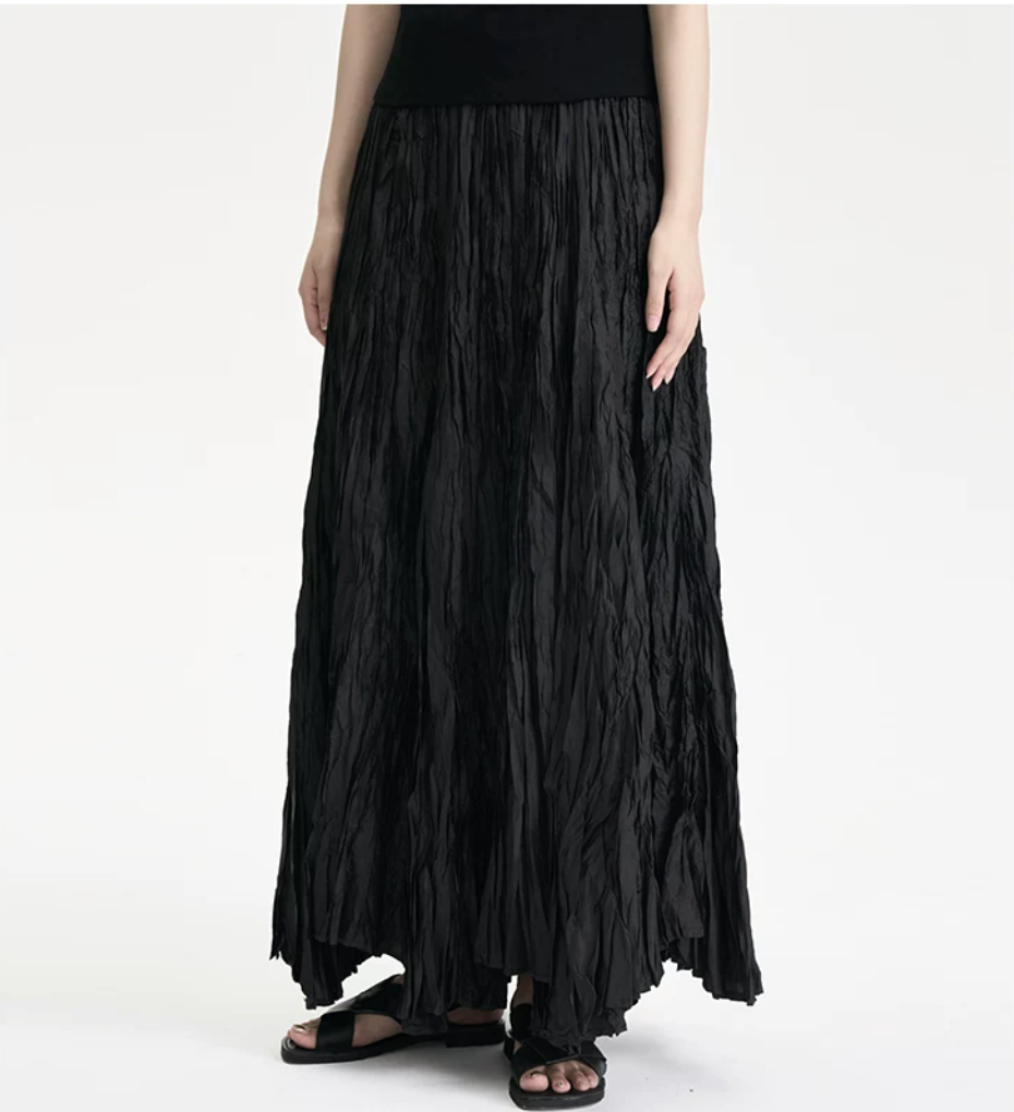 Shadow Crinkle Maxi Skirt