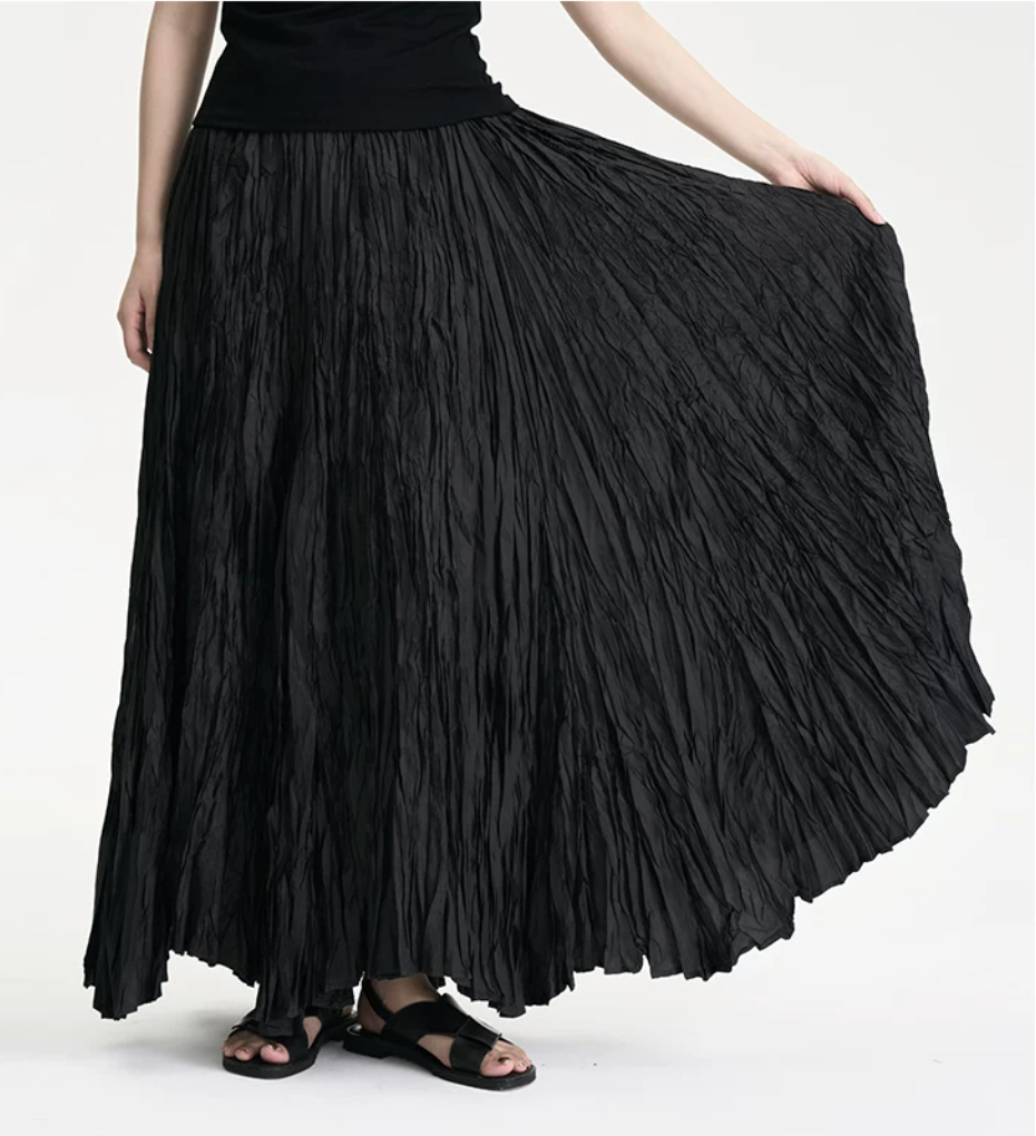 Shadow Crinkle Maxi Skirt