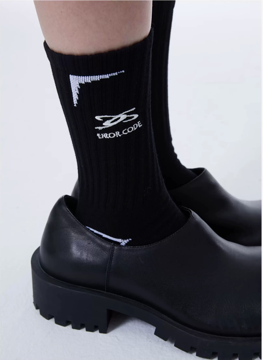 ERROR CODE Rib Crew Socks