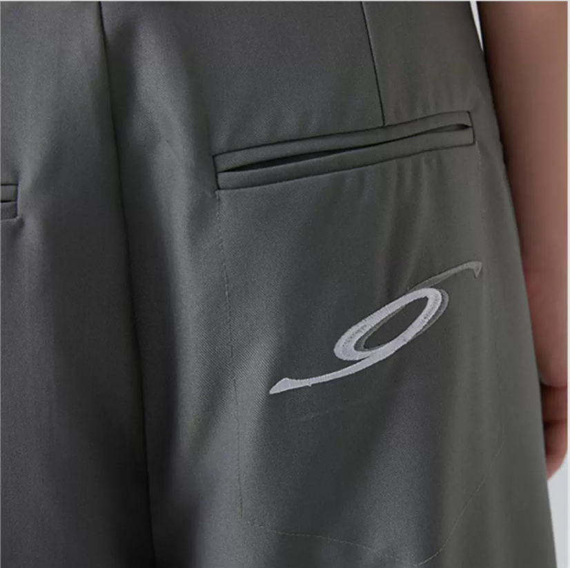 Draped Wide-Leg Trousers