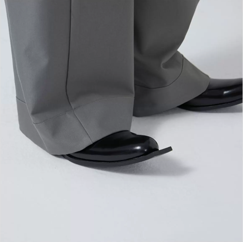Draped Wide-Leg Trousers