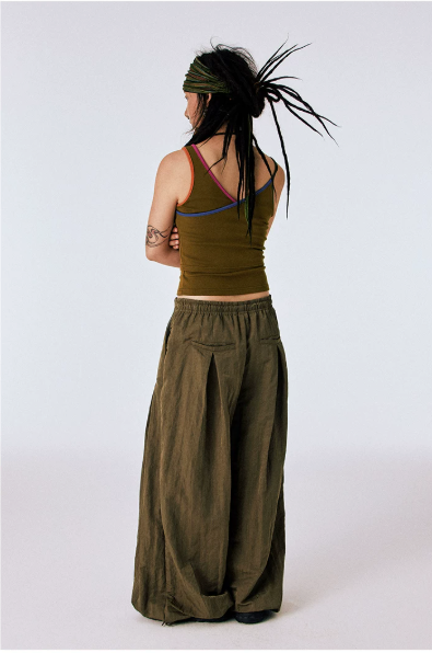 Tricolor Beaded Strap Tank