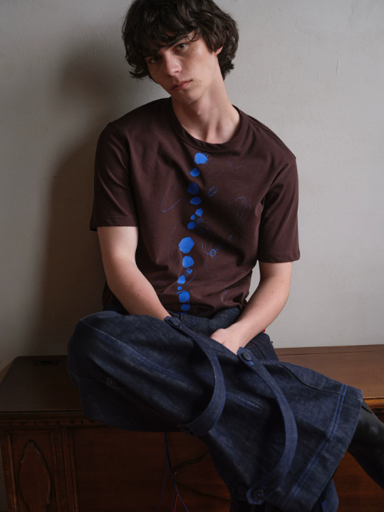 Blue Infiltration | Tidal Current Denim Trousers