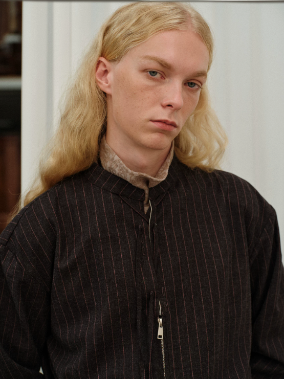 Tibetan Red Erosion | Ashline Pinstripe Jacket