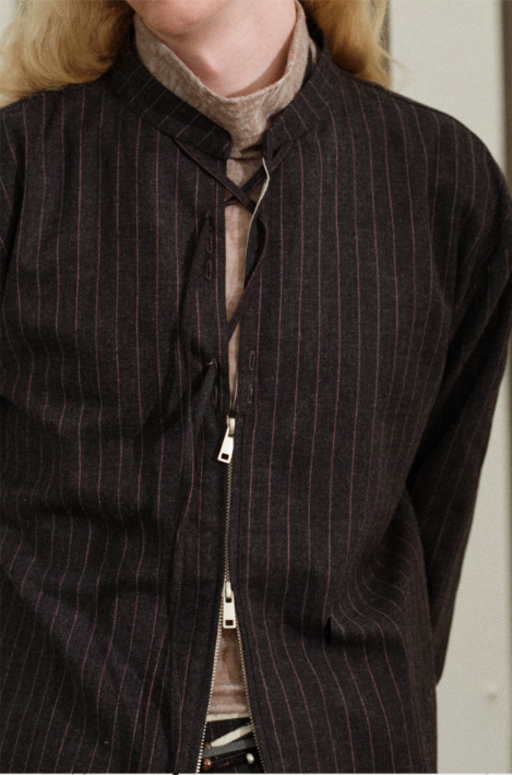 Tibetan Red Erosion | Ashline Pinstripe Jacket