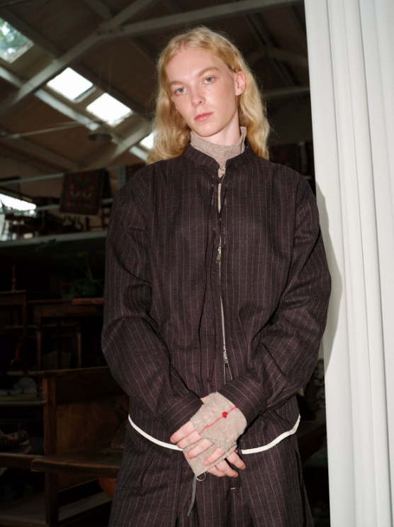 Tibetan Red Erosion | Ashline Pinstripe Jacket
