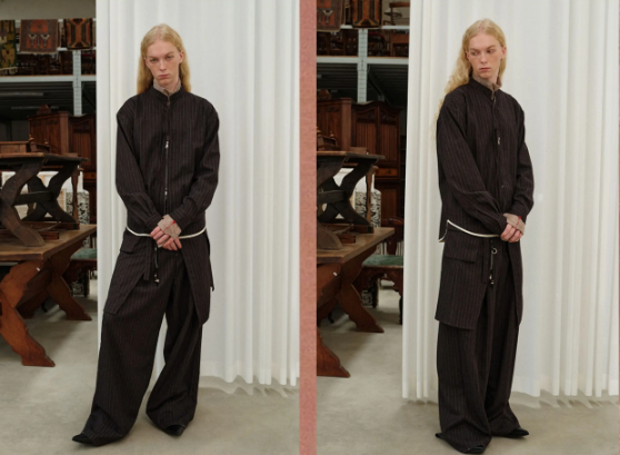 Tibetan Red Erosion | Ashline Pinstripe Jacket