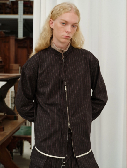Tibetan Red Erosion | Ashline Pinstripe Jacket
