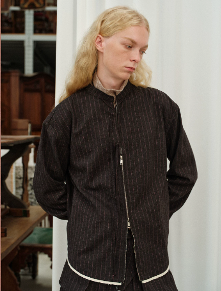 Tibetan Red Erosion | Ashline Pinstripe Jacket