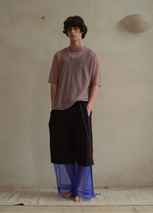 Tibetan Blue Invasion | Organza Layered Trousers