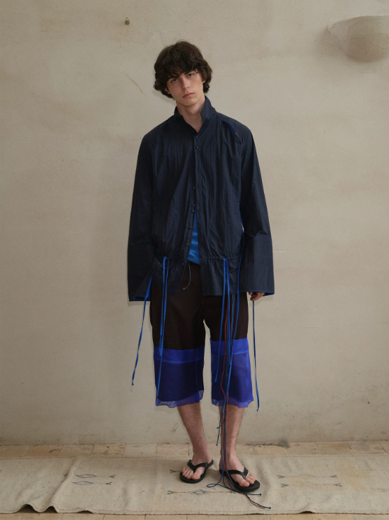 Tibetan Blue Invasion | Organza Layered Trousers